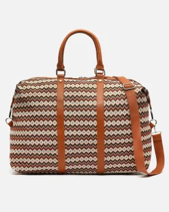 Misako Bolsa fin de semana con estampado jacquard y asa bandolera extraíble