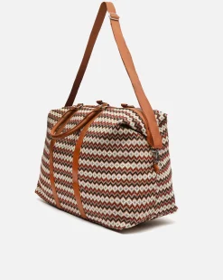 Misako Bolsa fin de semana con estampado jacquard y asa bandolera extraíble