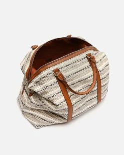 Misako Bolsa fin de semana con estampado jacquard y bandolera extraíble
