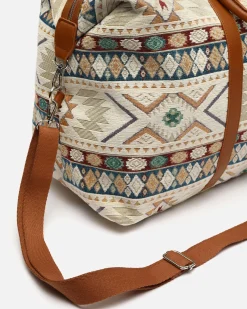 Misako Bolsa fin de semana con estampado jacquard y bandolera extraíble
