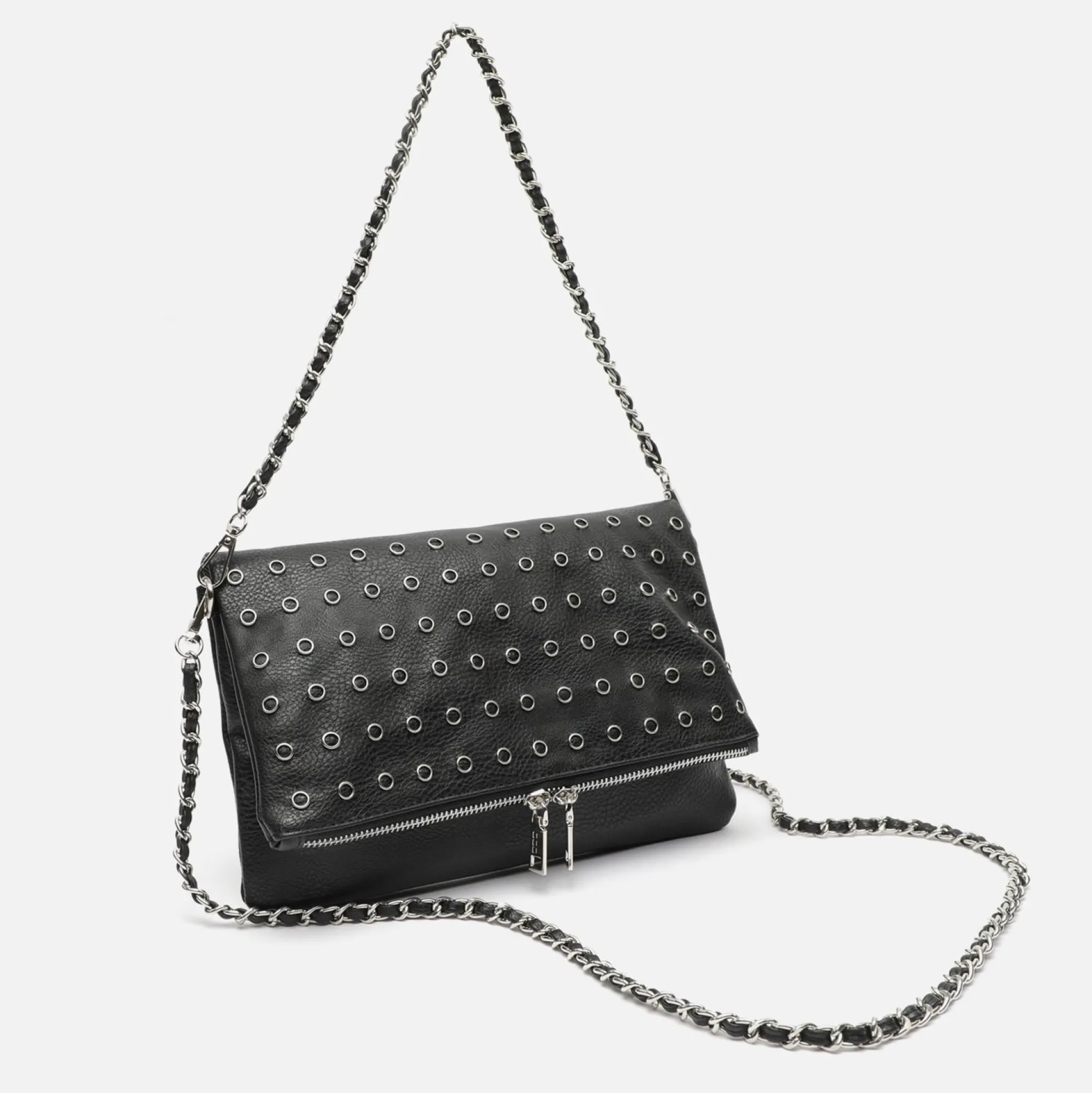 Misako Bolso bandolera con detalles metalizados y doble asa