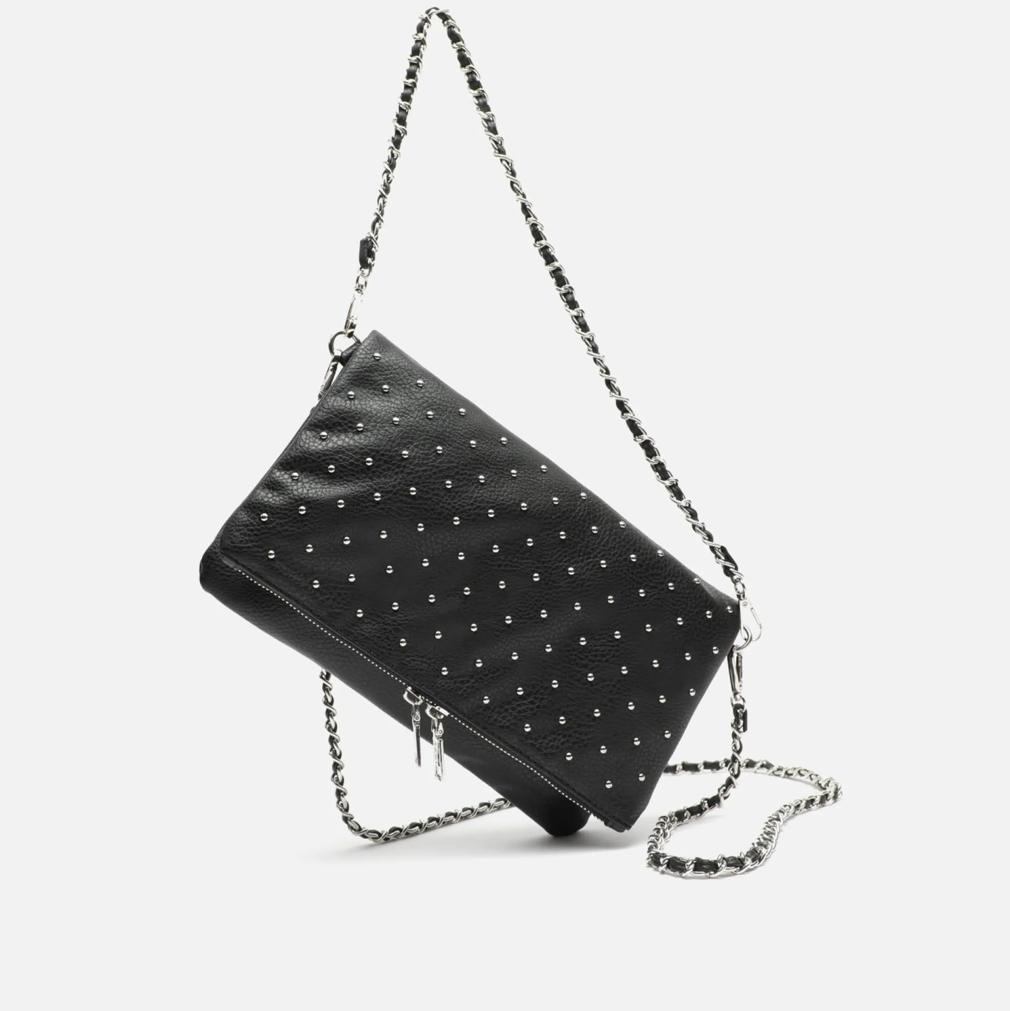 Misako Bolso bandolera con doble asa y detalles metalizados