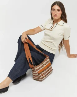 Misako Bolso bandolera con estampado jacquard