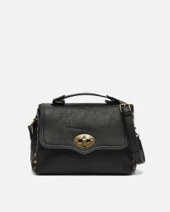 Misako Bolso bandolera con solapa y detalles metálicos