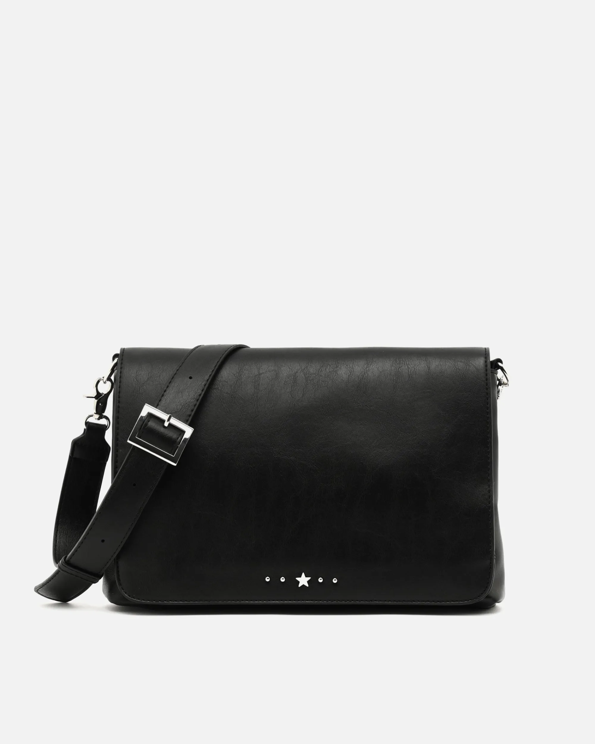 Misako Bolso bandolera con solapa y detalles metálicos