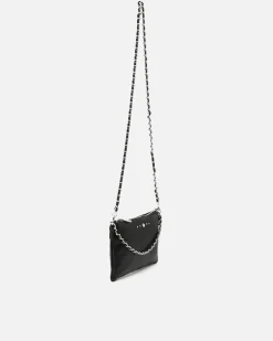 Misako Bolso bandolera de fiesta pequeño con doble cadena extraíble y detalles metálicos