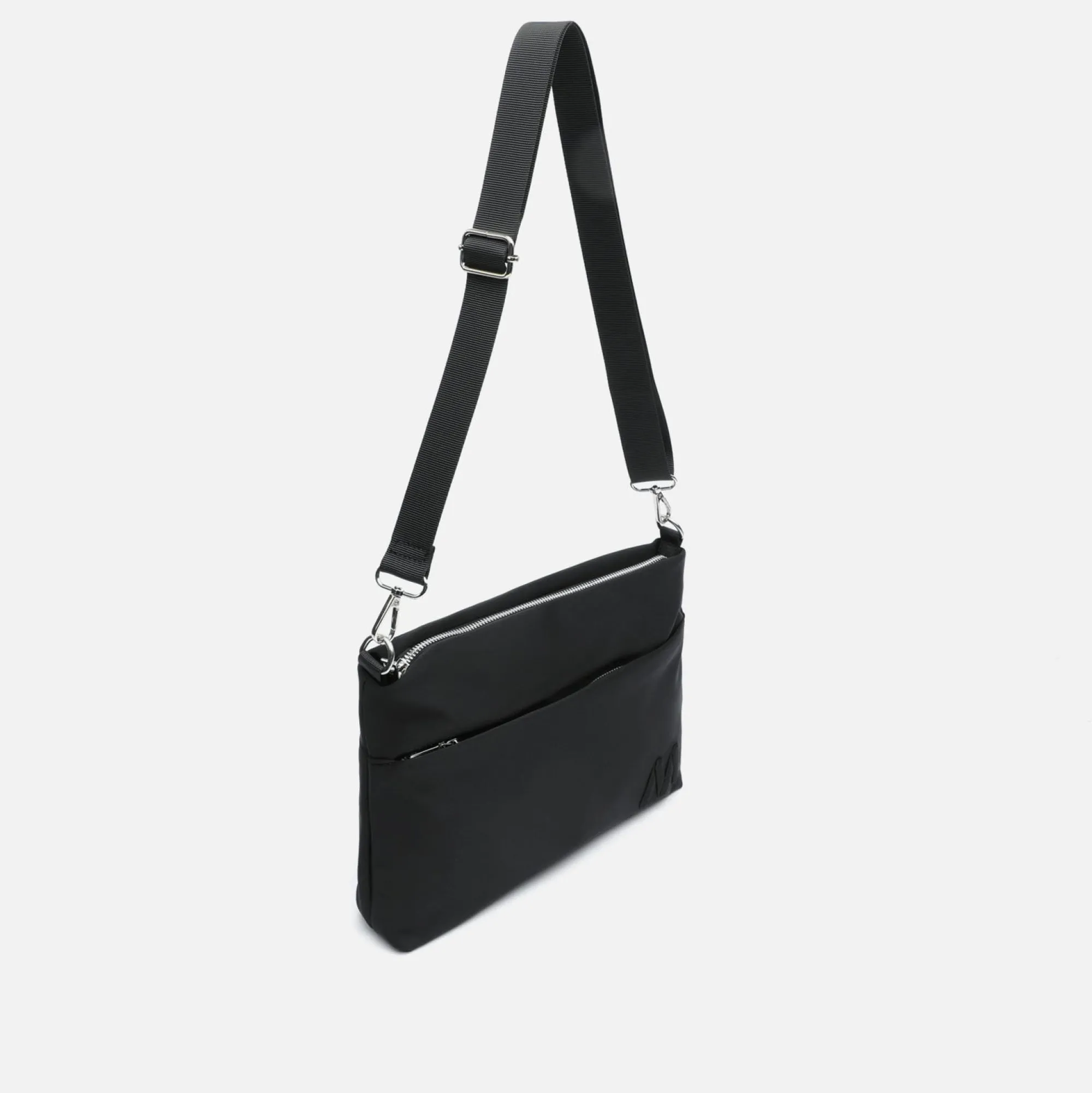 Misako Bolso bandolera de nylon con textura de neopreno