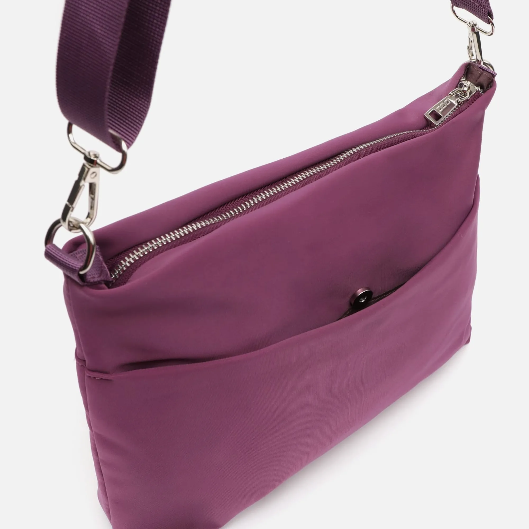 Misako Bolso bandolera de nylon con textura de neopreno