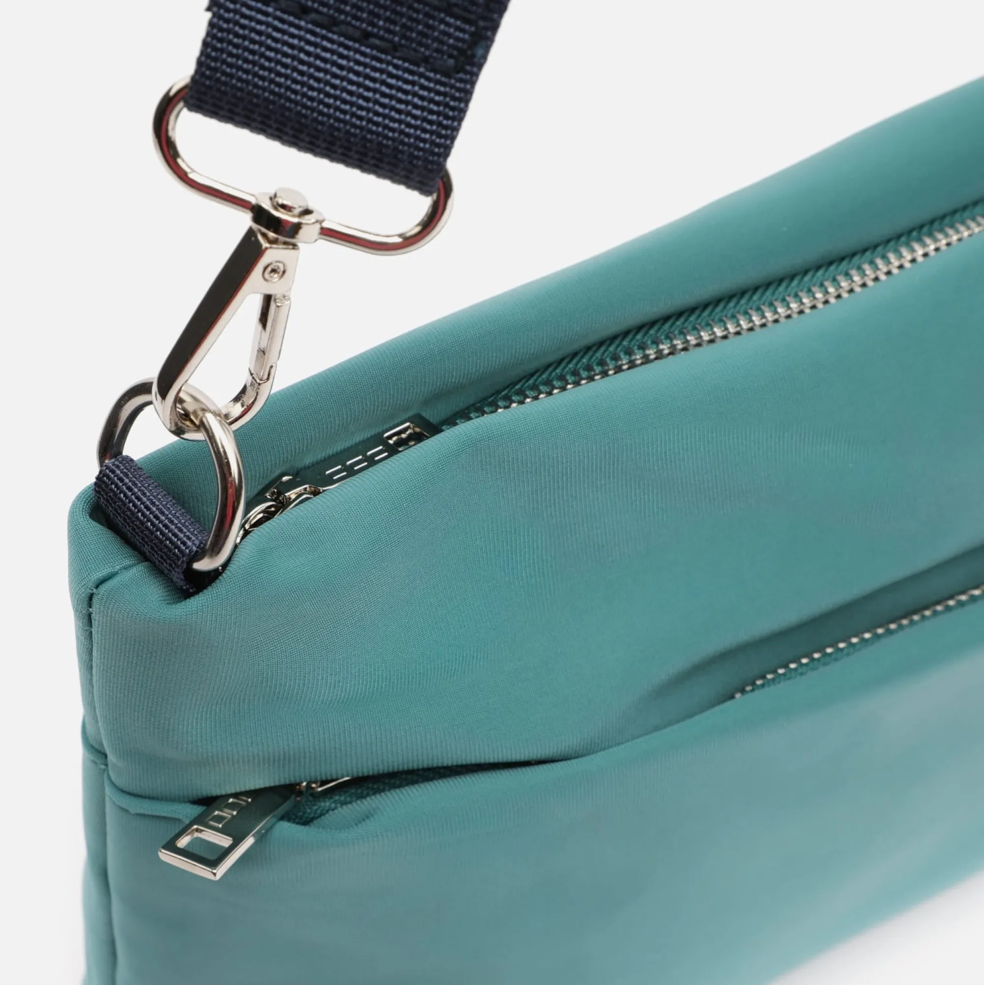 Misako Bolso bandolera de nylon con textura de neopreno