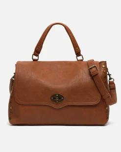 Misako Bolso bandolera grande con solapa y detalles metálicos
