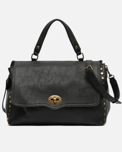 Misako Bolso bandolera grande con solapa y detalles metálicos