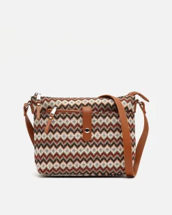 Misako Bolso bandolera pequeño con estampado jacquard y neceser pequeño