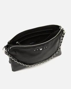 Misako Bolso bandolera pequeño con doble cadena extraíble y detalles metálicos