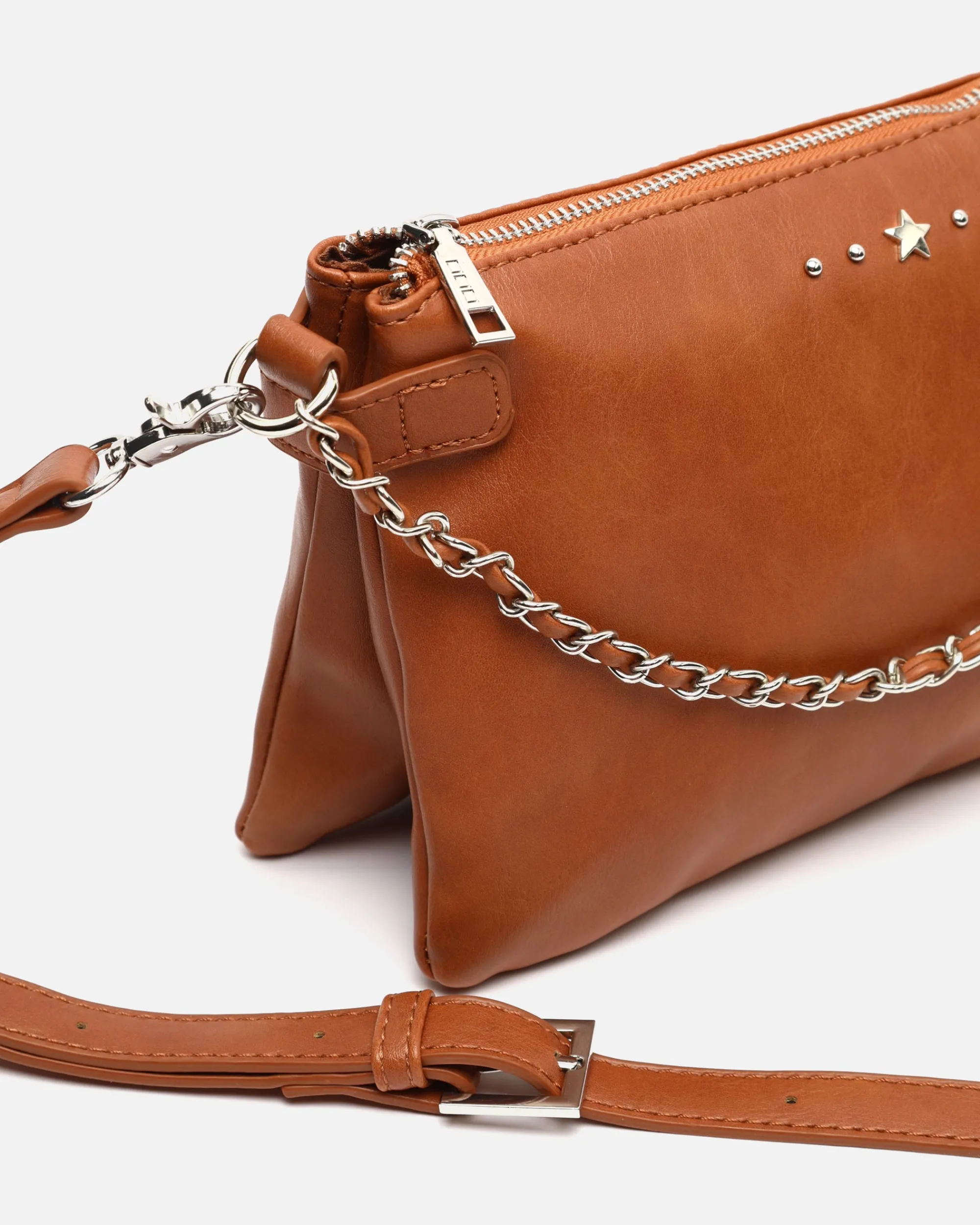 Misako Bolso bandolera pequeño con doble cadena extraíble y detalles metálicos