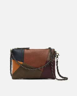 Misako Bolso bandolera pequeño con estampado patchwork