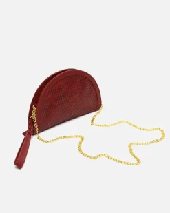 Misako Bolso de fiesta en media luna trenzado con asa bandolera extraíble