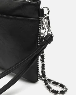 Misako Bolso de fiesta pequeño con detalles metálicos y asa bandolera extraíble