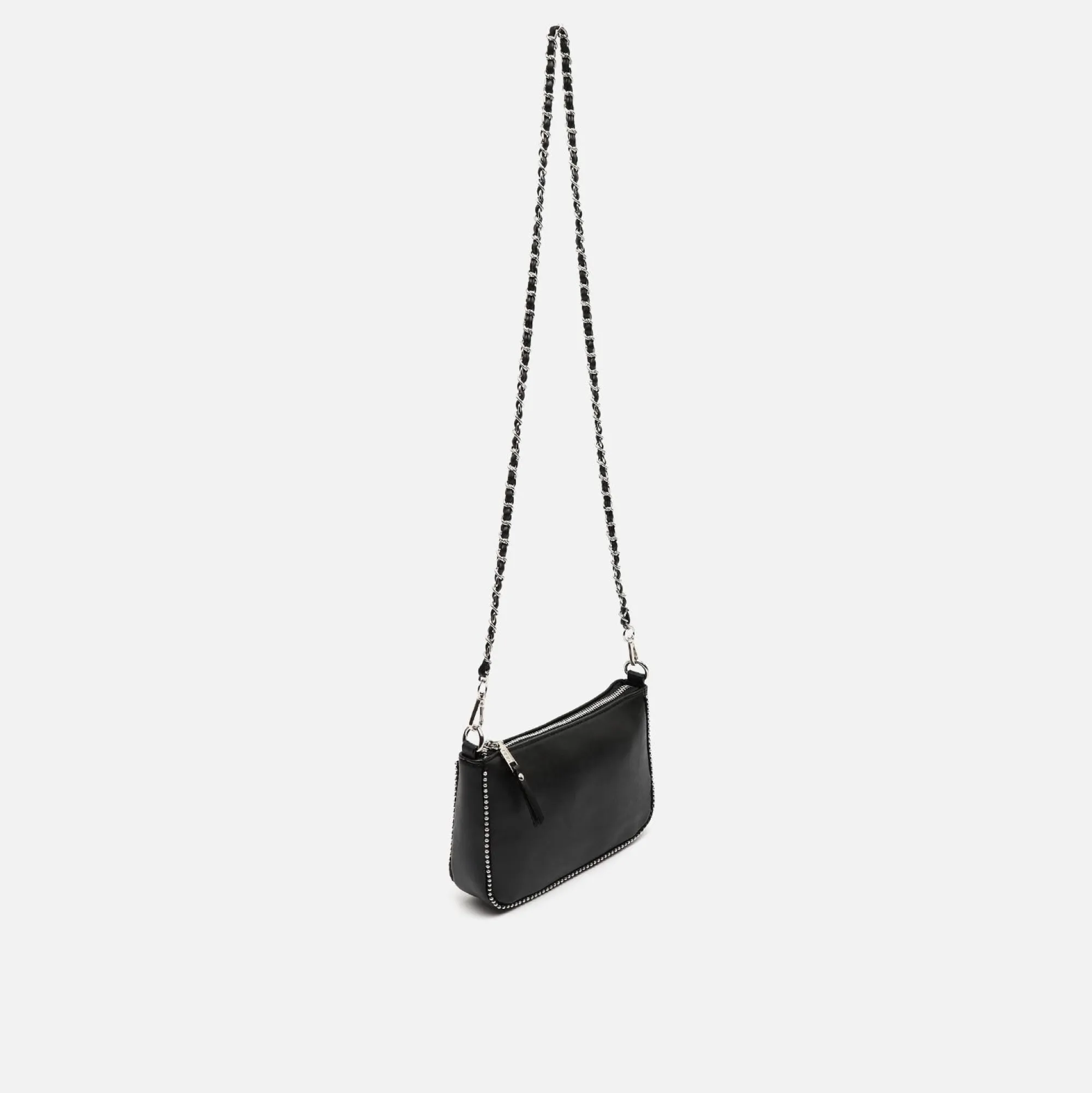 Misako Bolso de hombro pequeño con asa bandolera y detalles metálicos