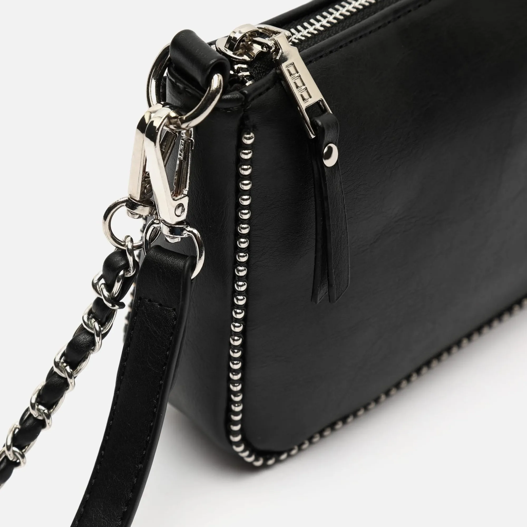 Misako Bolso de hombro pequeño con asa bandolera y detalles metálicos