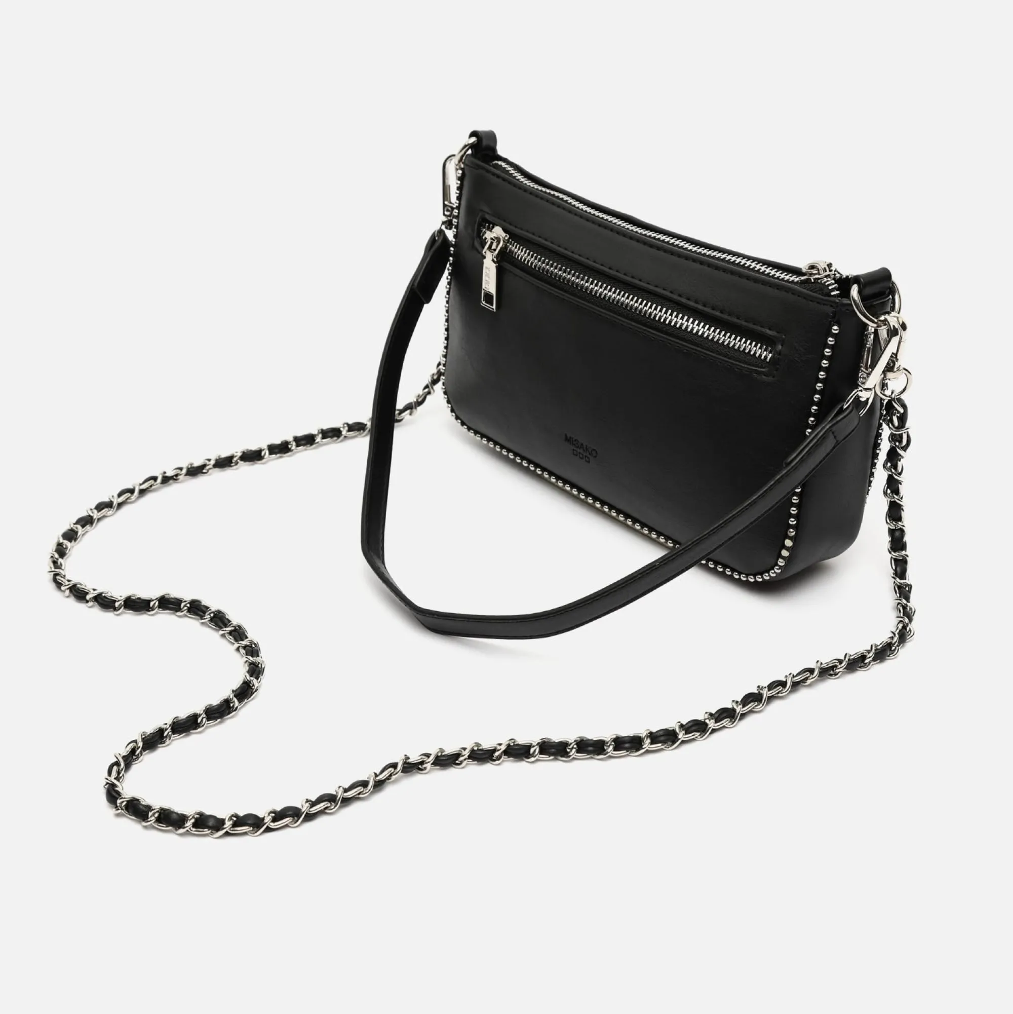 Misako Bolso de hombro pequeño con asa bandolera y detalles metálicos