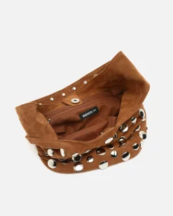 Misako Bolso de hombro pequeño efecto ante con tachas