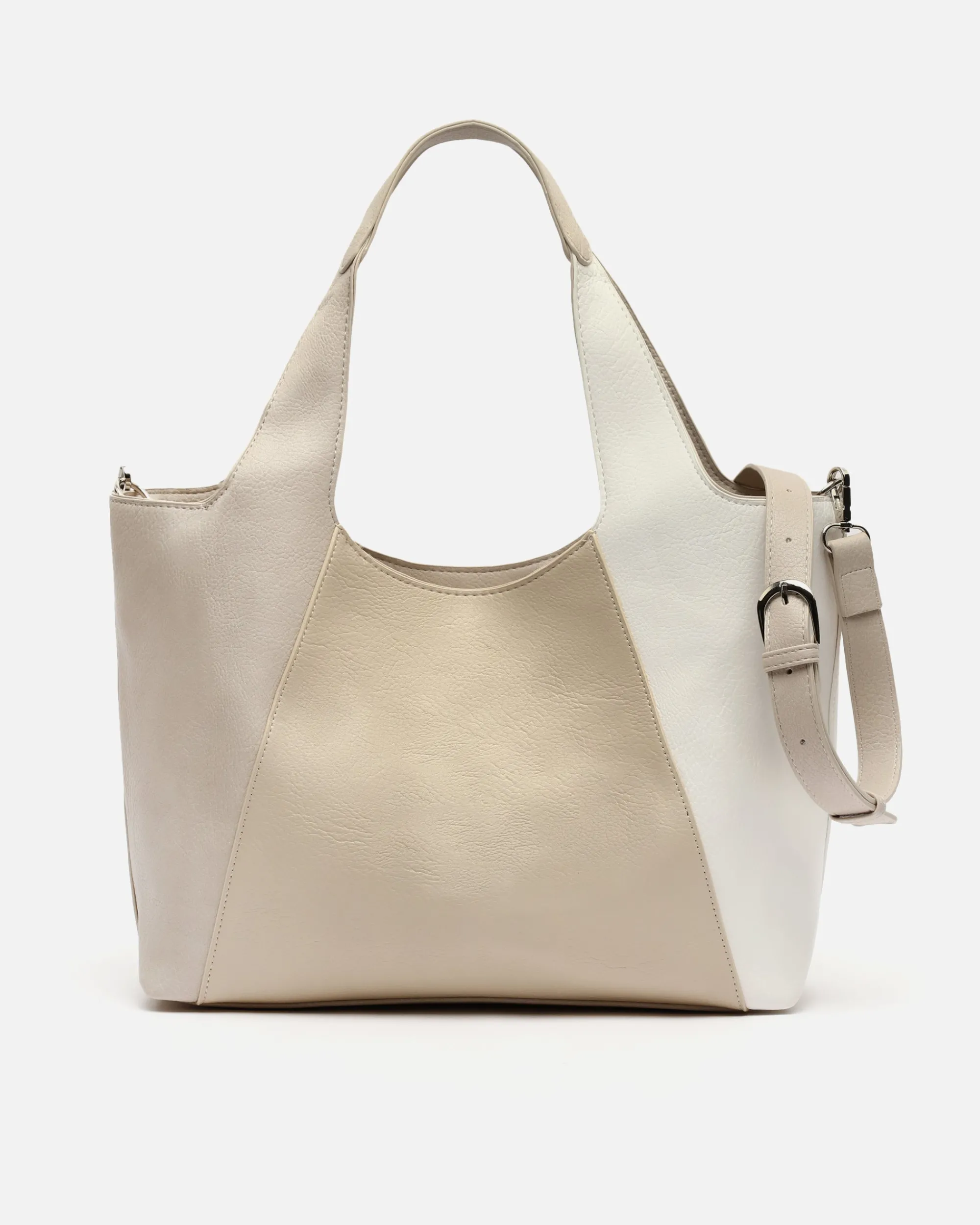 Misako Bolso de hombro tricolor con asa bandolera extraíble