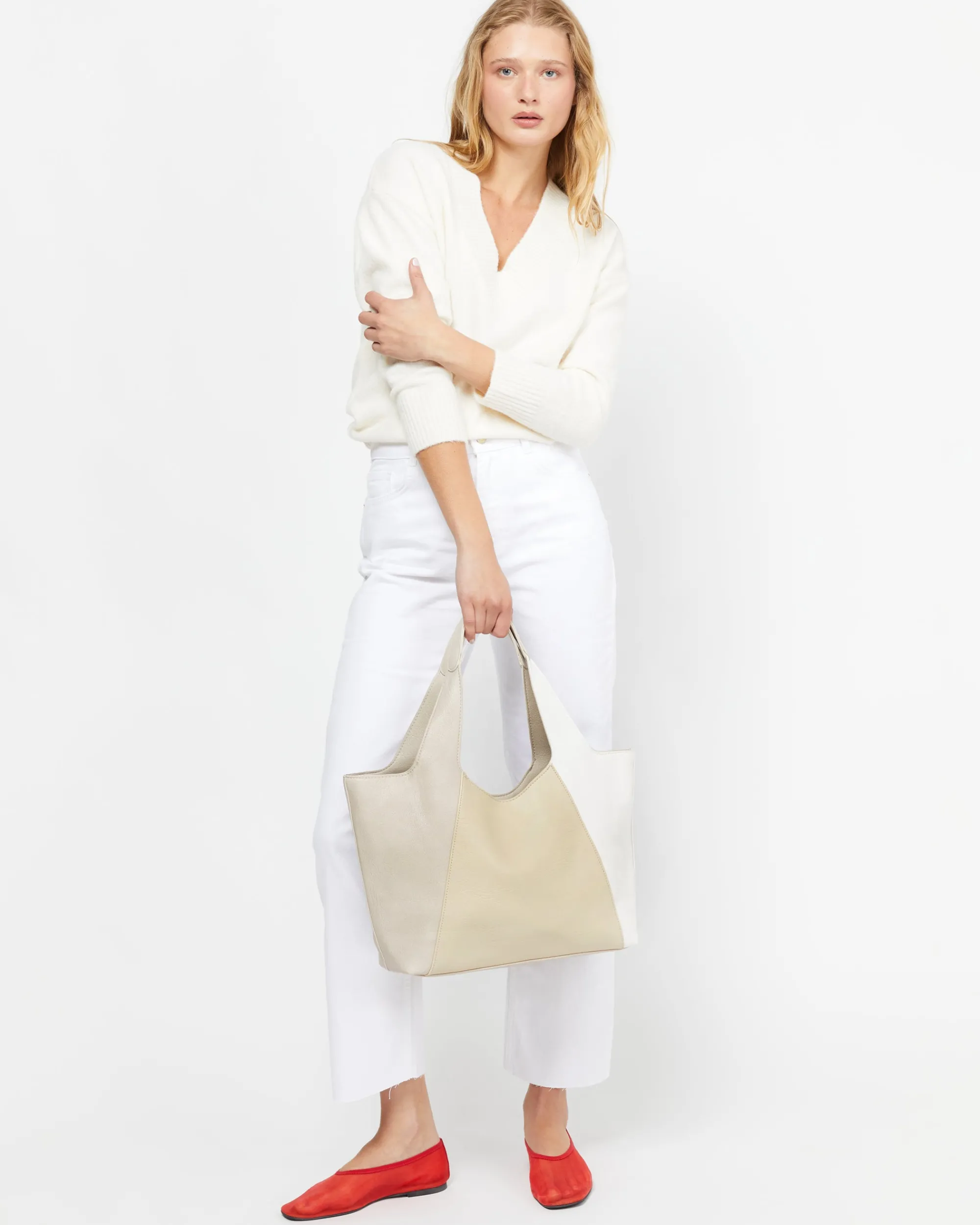 Misako Bolso de hombro tricolor con asa bandolera extraíble