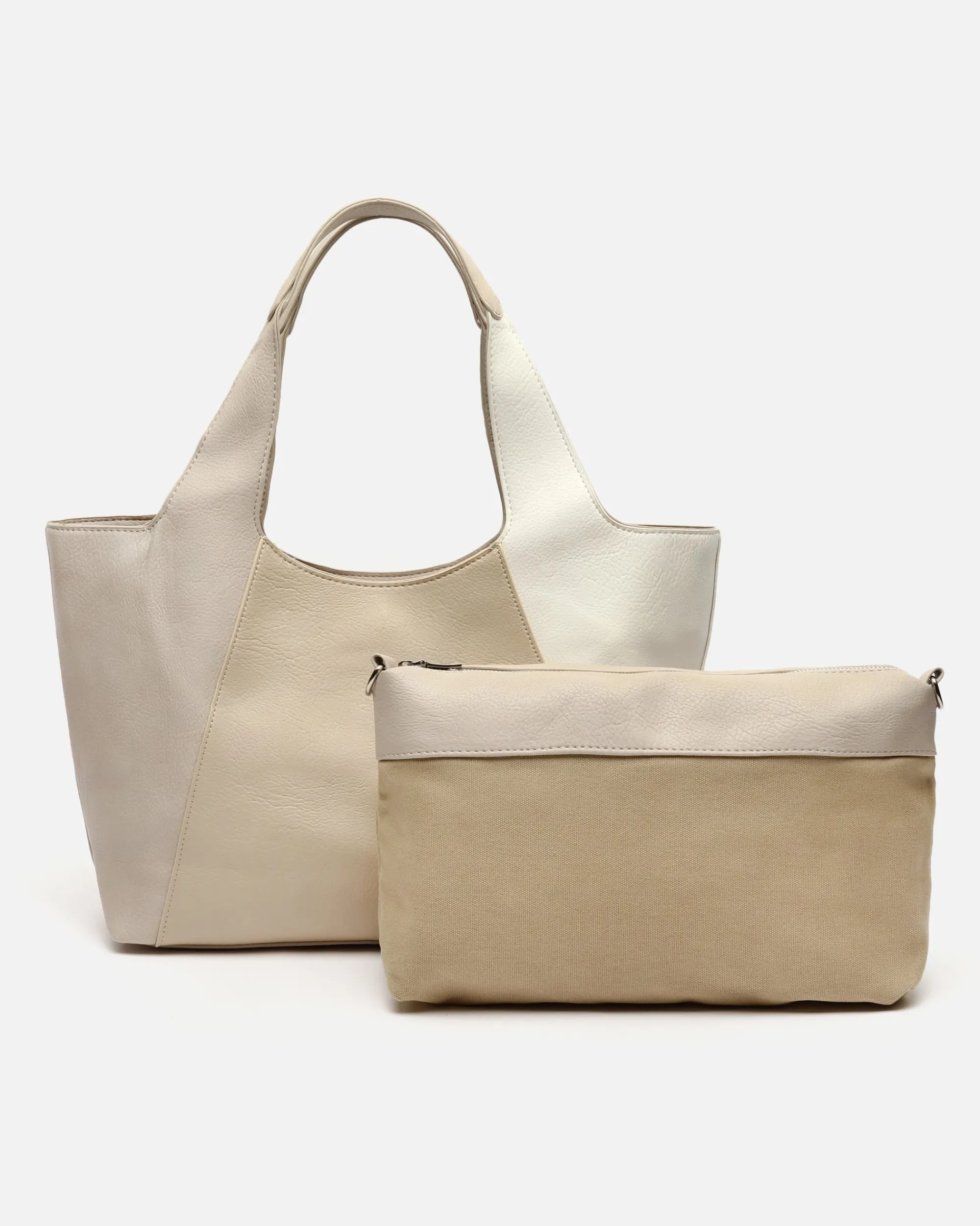 Misako Bolso de hombro tricolor con asa bandolera extraíble