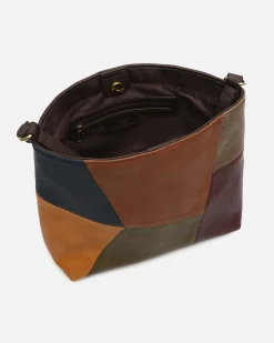 Misako Bolso hobo estampado patchwork con neceser extraíble