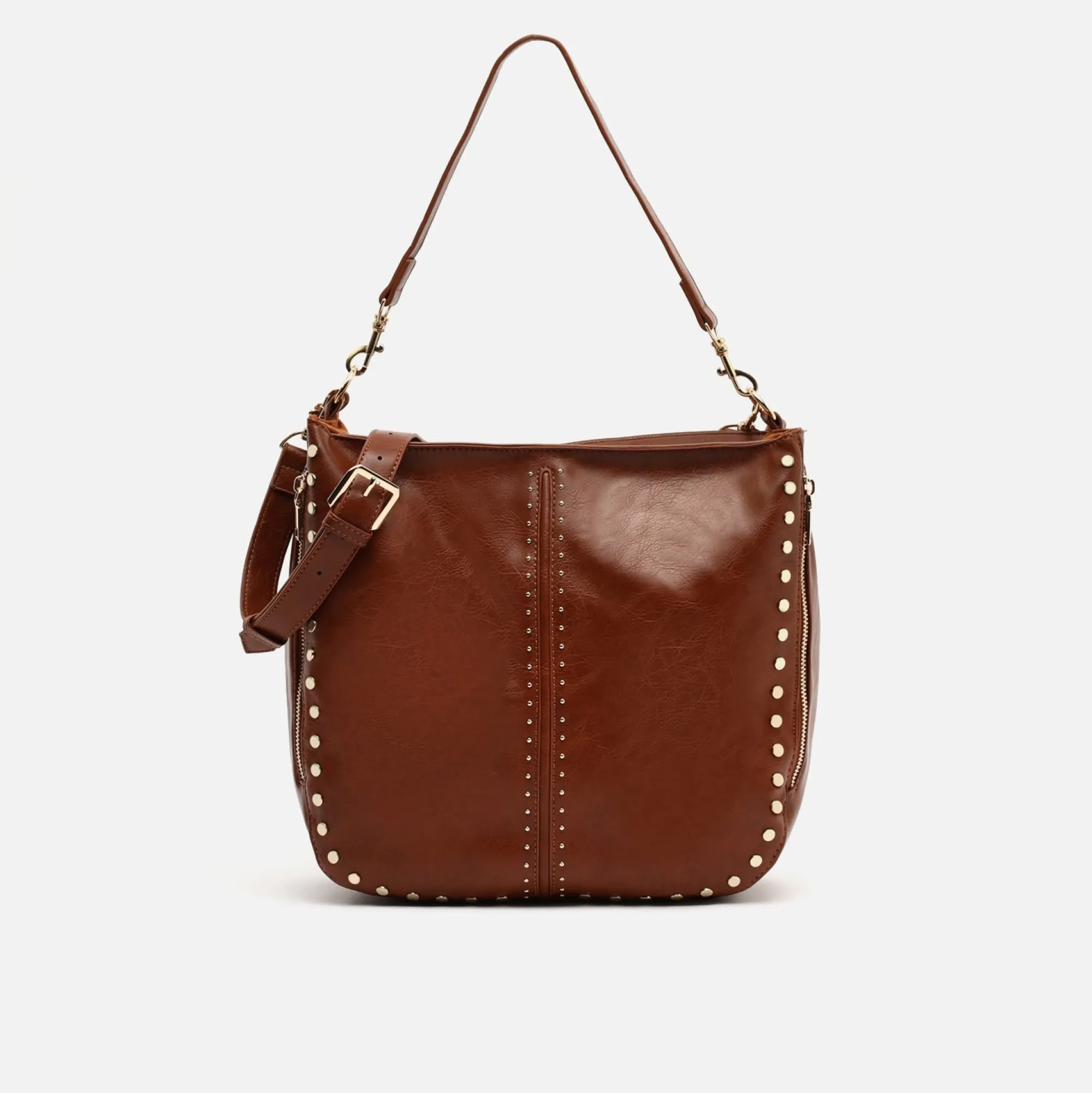 Misako Bolso hobo grande con asa bandolera extraíble y detalles metálicos