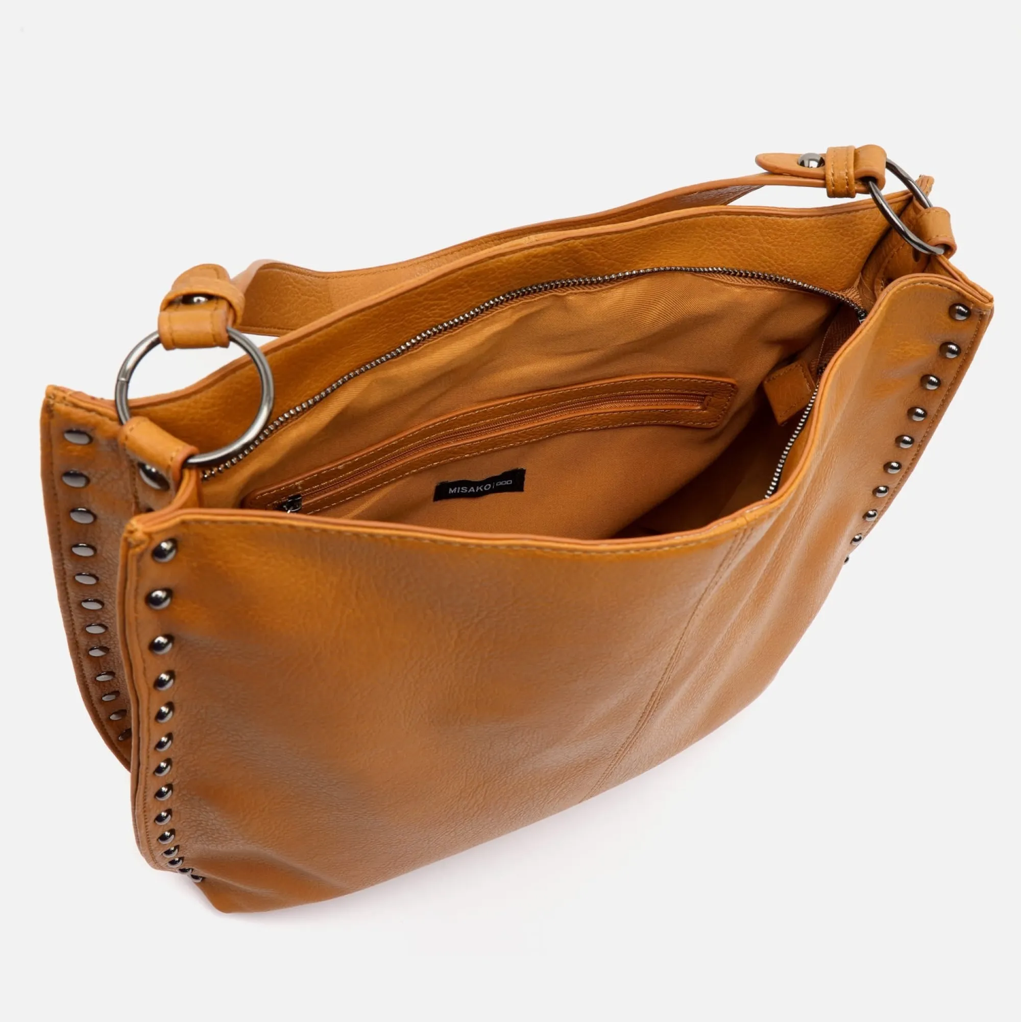 Misako Bolso hobo grande con detalles metálicos