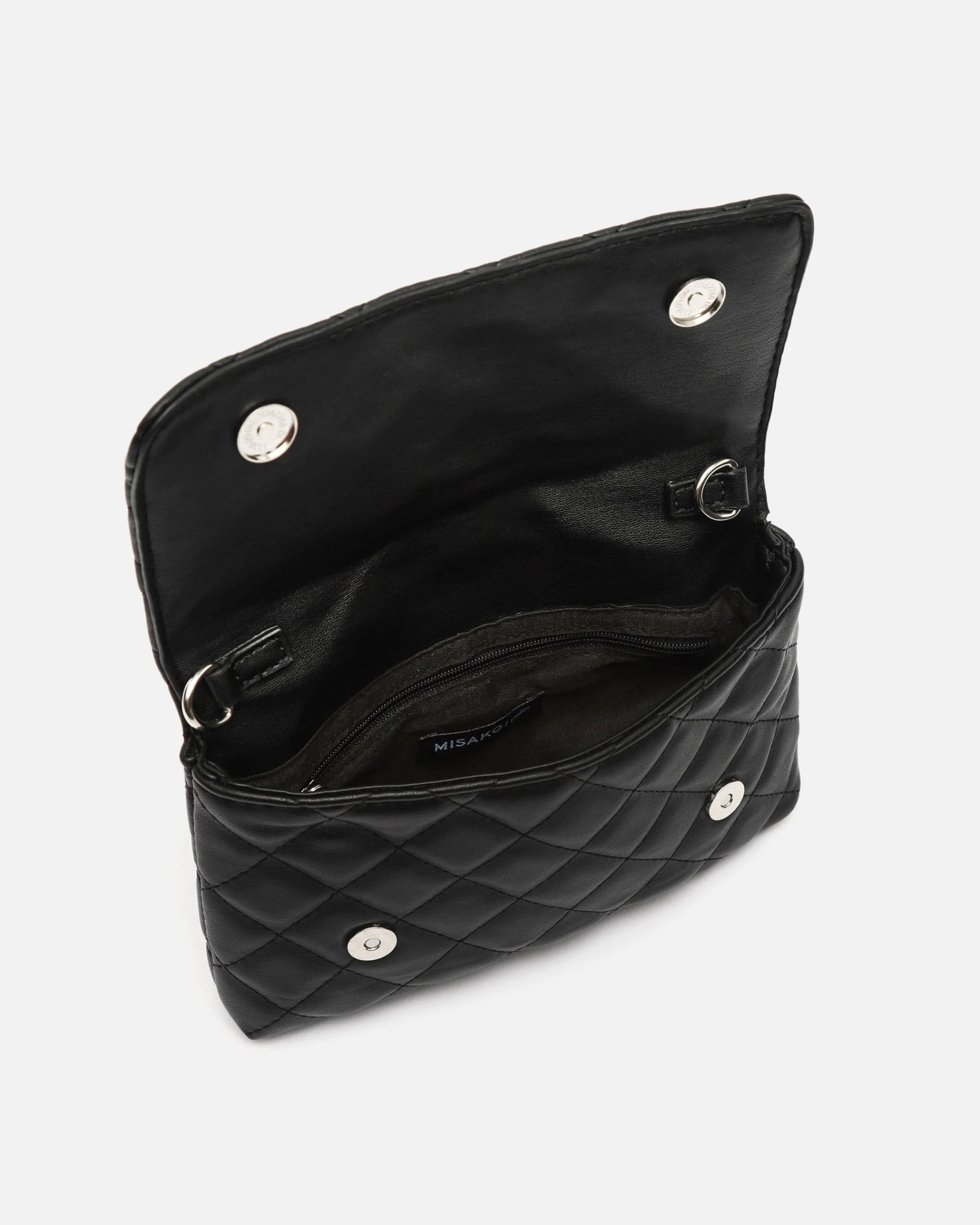 Misako Bolso mini acolchado con detalles metálicos