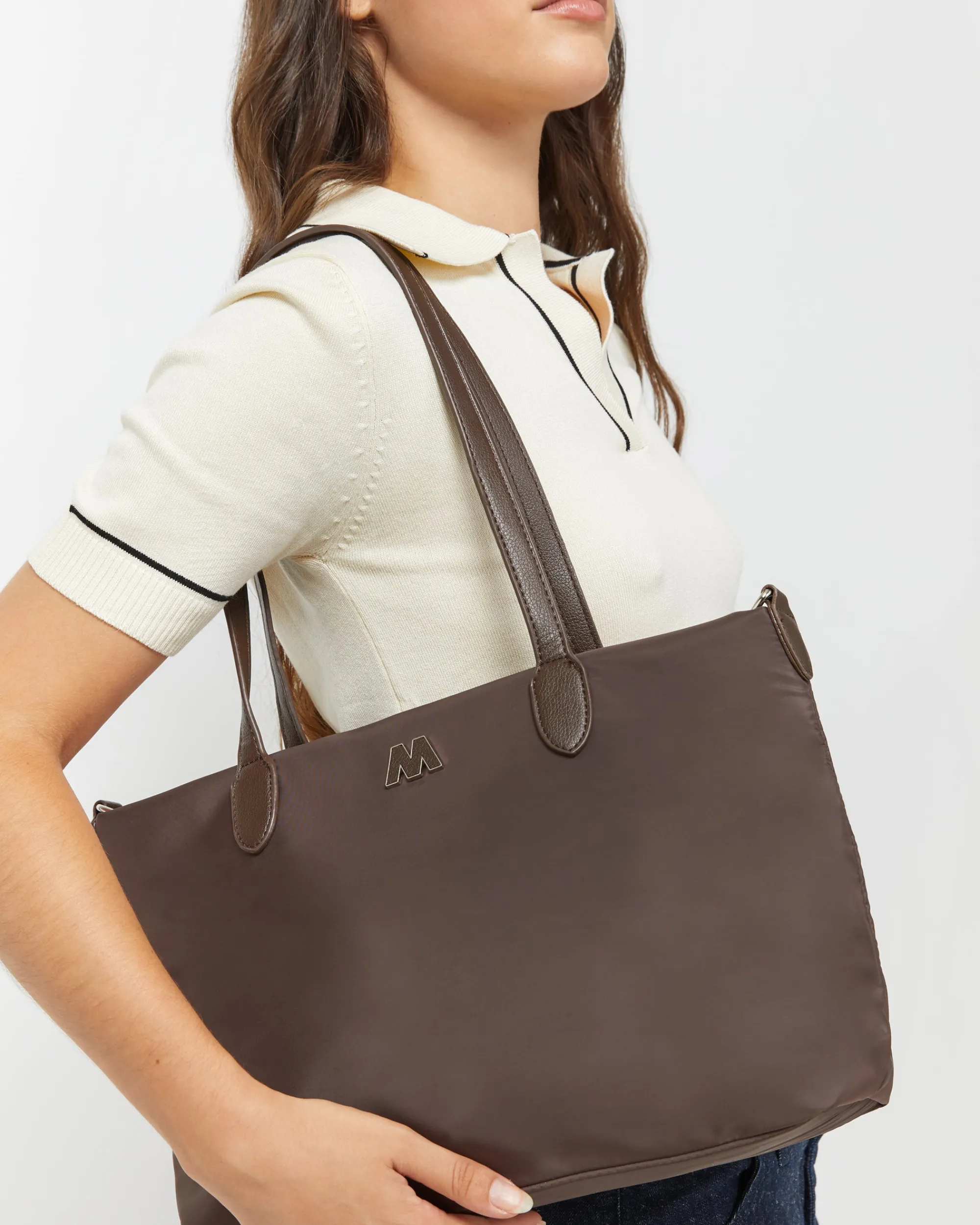 Misako Bolso shopper de nylon con asa bandolera extraíble