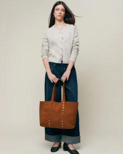 Misako Bolso shopper grande efecto ante con neceser extraíble y detalles metálicos
