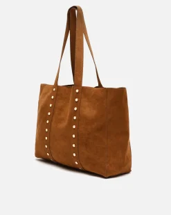 Misako Bolso shopper grande efecto ante con neceser extraíble y detalles metálicos