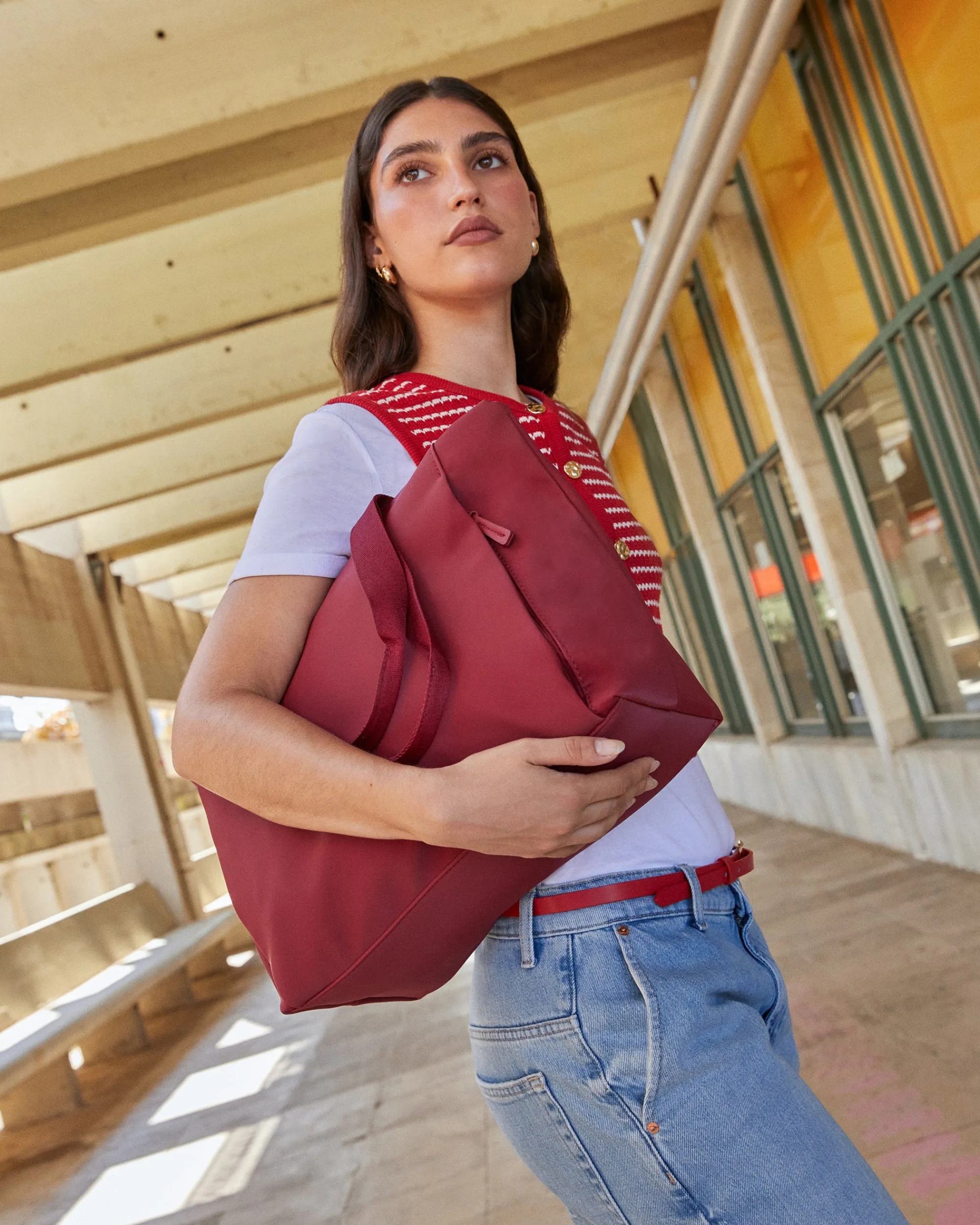 Misako Bolso shopper grande en nylon con bolsillo para portátil (15")