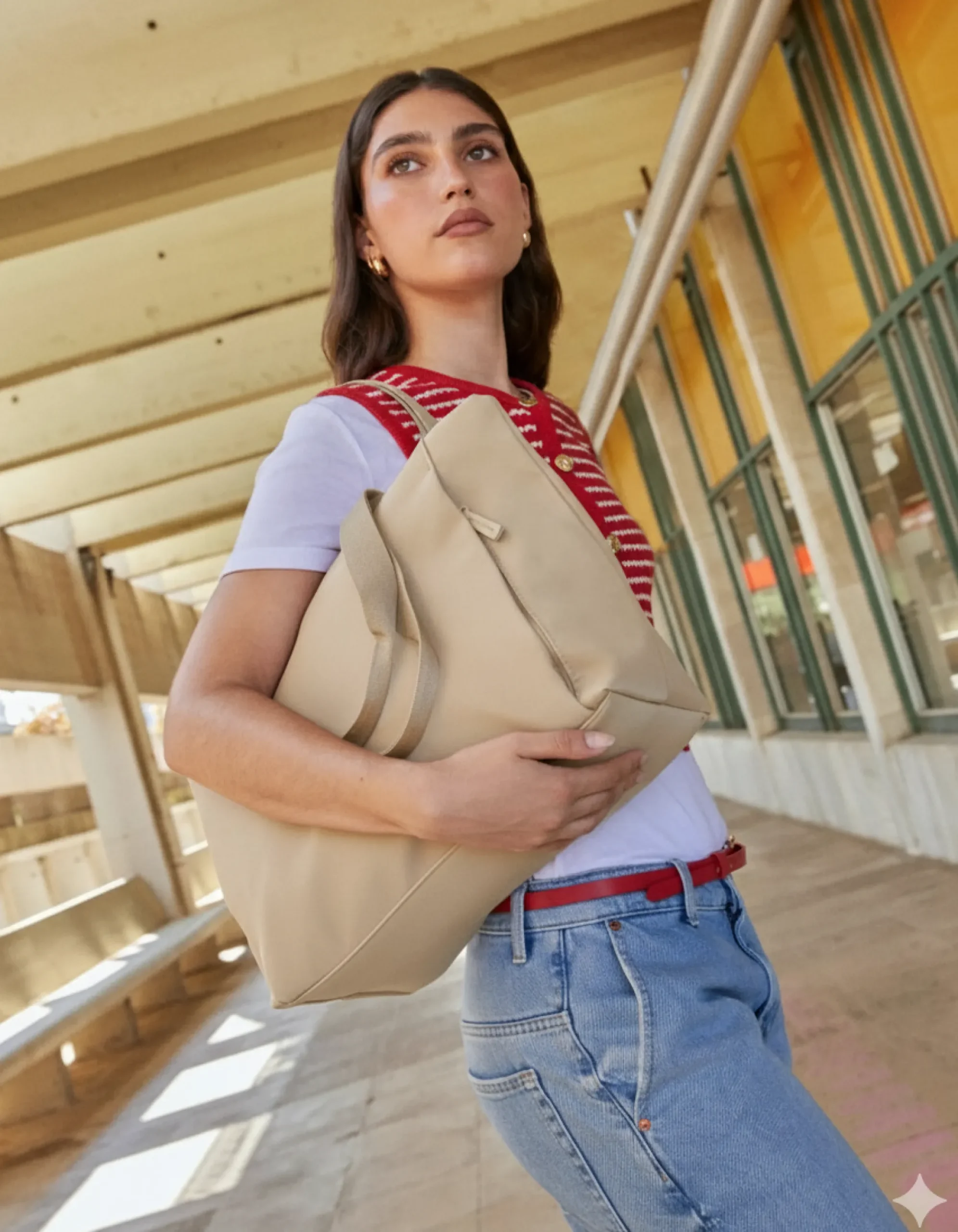 Misako Bolso shopper grande en nylon con bolsillo para portátil (15")