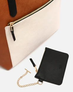 Misako Bolso shopper grande tricolor con colgante