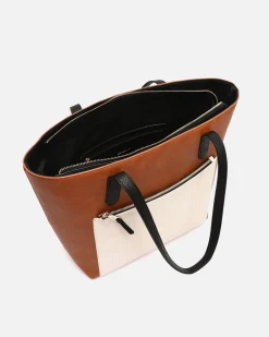 Misako Bolso shopper grande tricolor con colgante