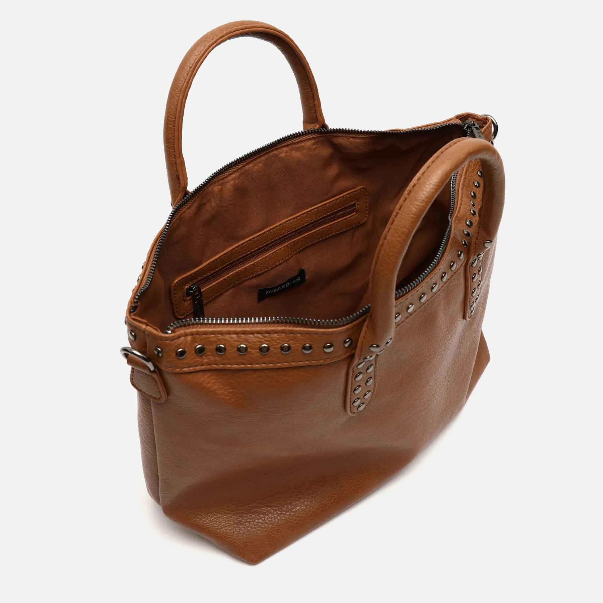 Misako Bolso tote con asa bandolera y detalles metálicos