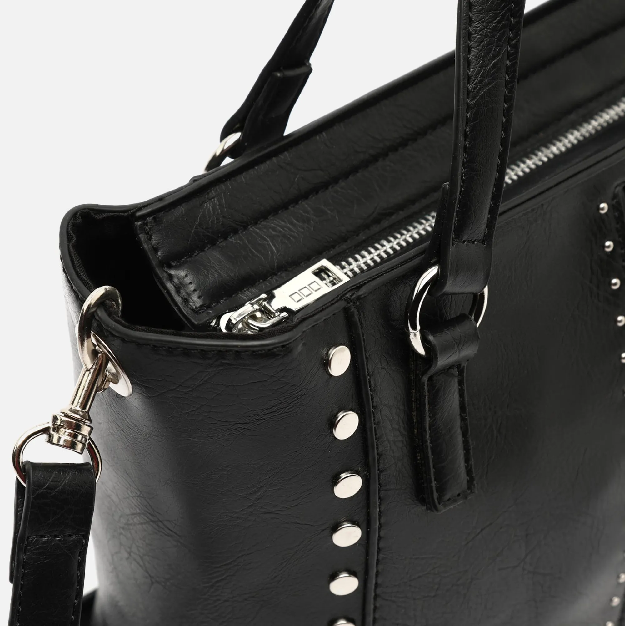 Misako Bolso tote mediano con asa bandolera extraíble y detalles metálicos