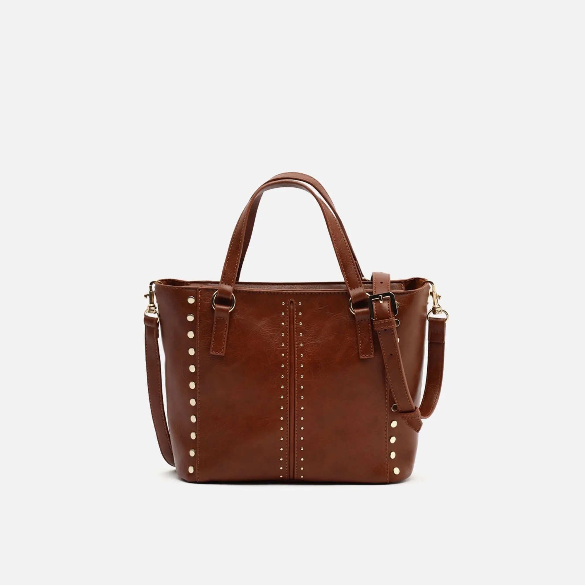 Misako Bolso tote mediano con asa bandolera extraíble y detalles metálicos