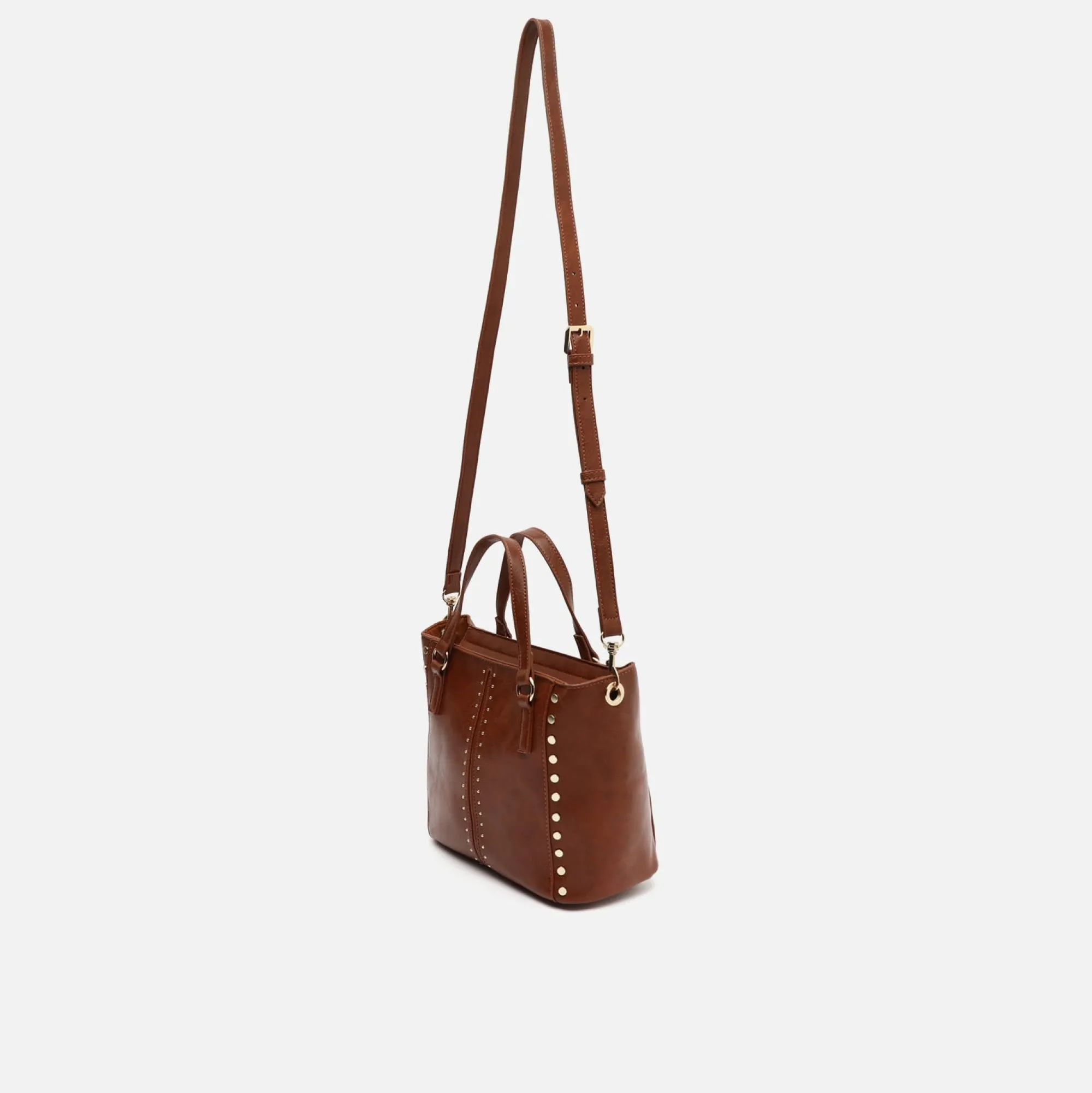 Misako Bolso tote mediano con asa bandolera extraíble y detalles metálicos