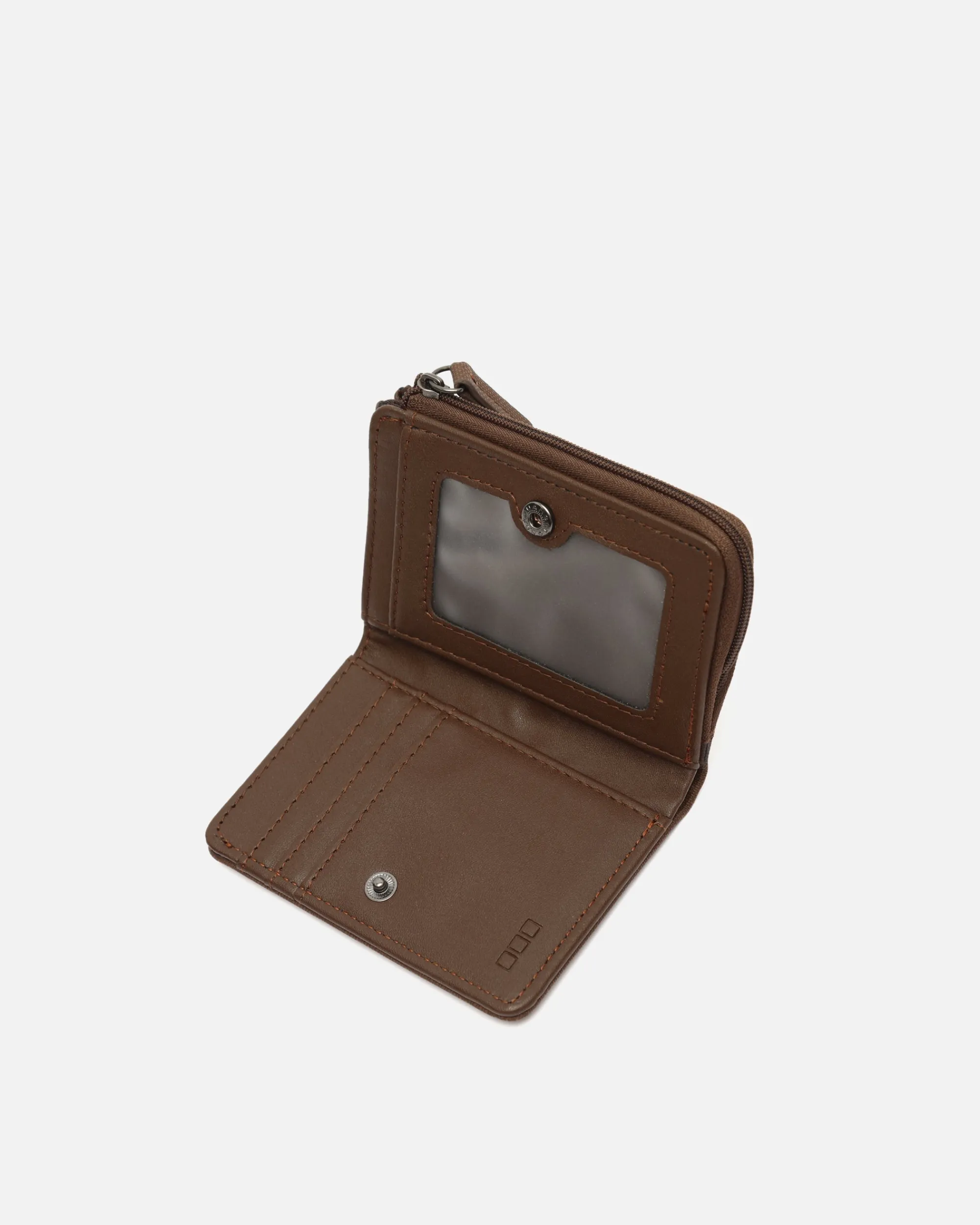 Hombre Misako Cartera con compartimento para billetes, tarjetas y monedas con cierre