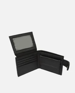 Hombre Misako Cartera con compartimento para billetes, tarjetas y monedas con cierre
