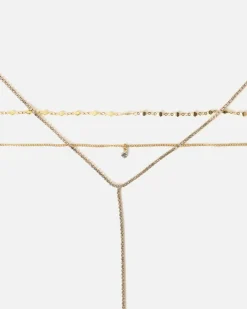 Misako Conjunto de collares largo con strass