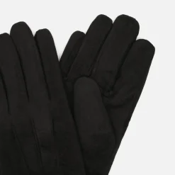 Misako Guantes de antelina con puño efecto pelo