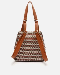Misako Mochila antirrobo con estampado jacquard