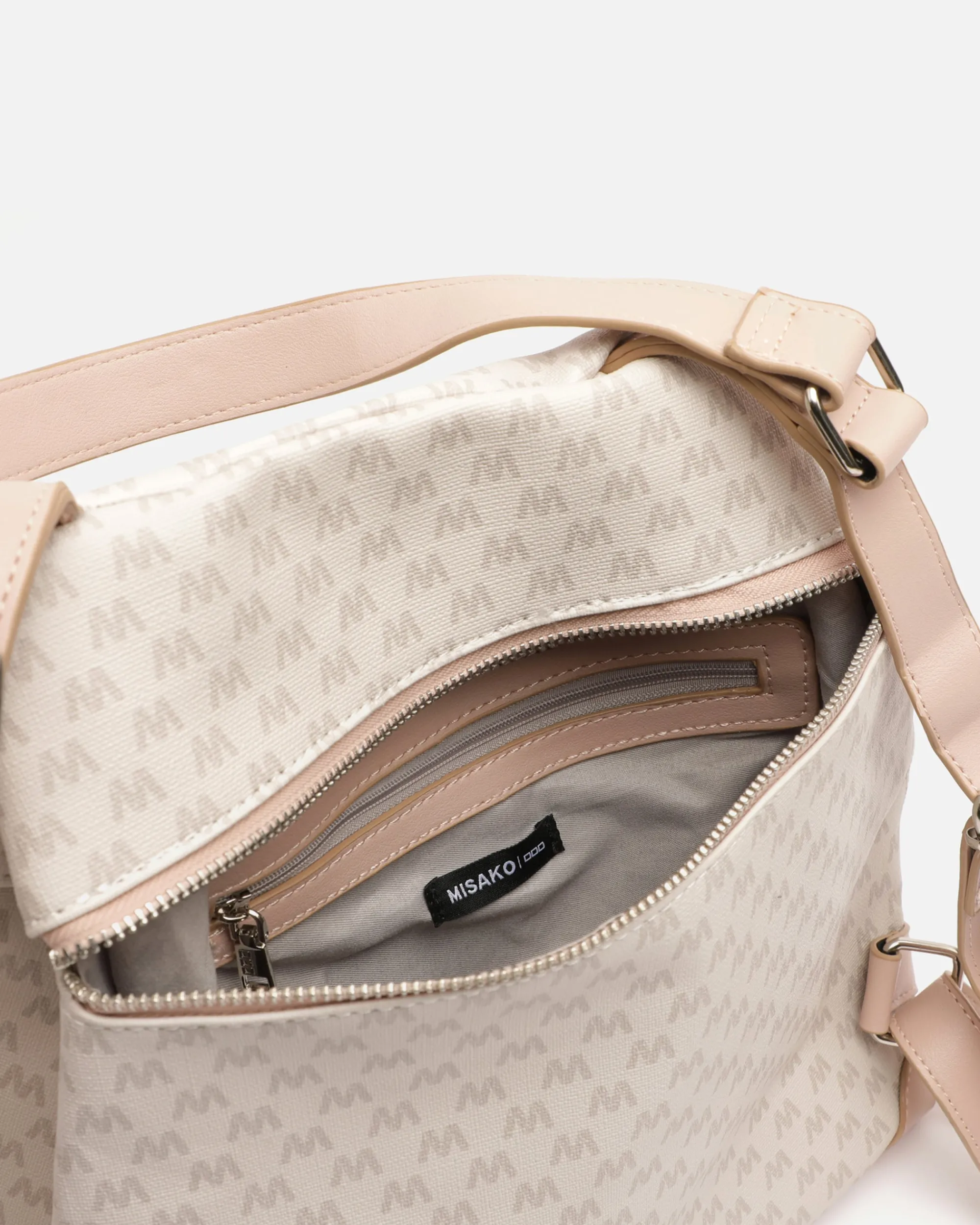 Misako Mochila antirrobo con estampado monograma
