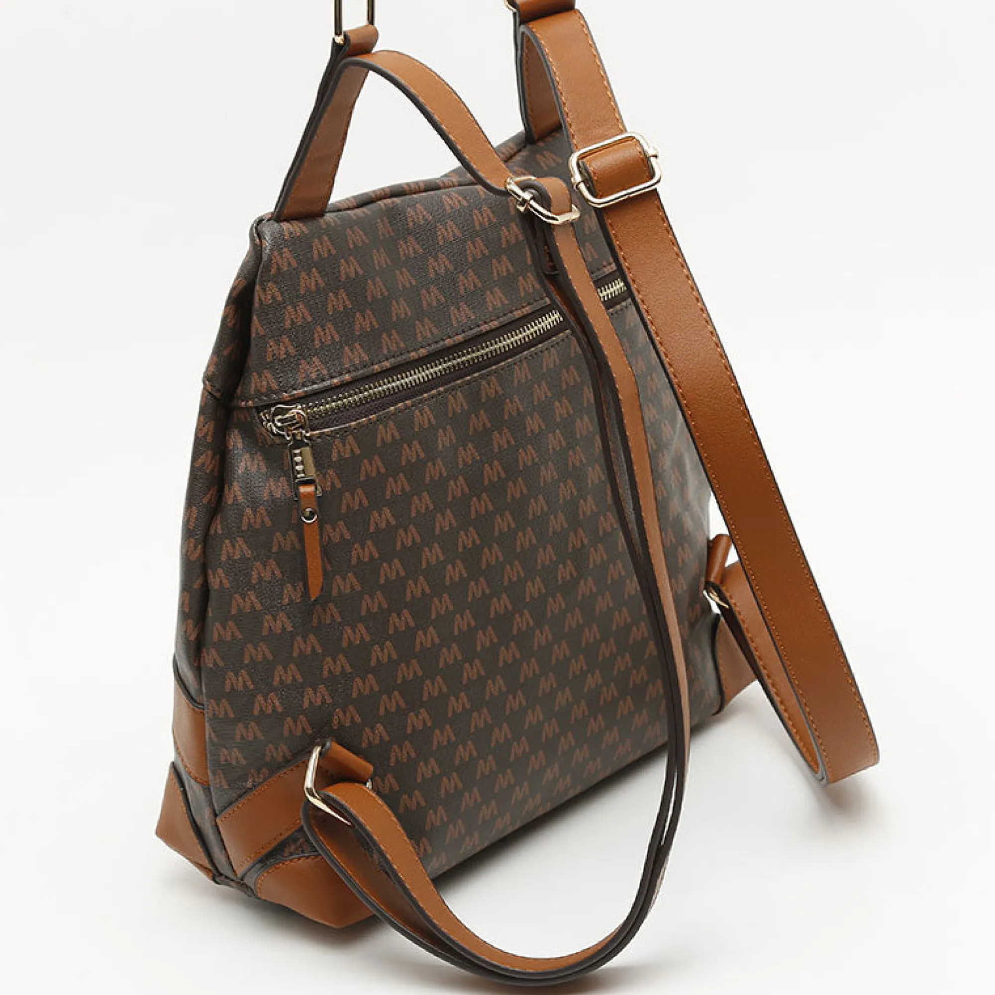Misako Mochila antirrobo con estampado monograma